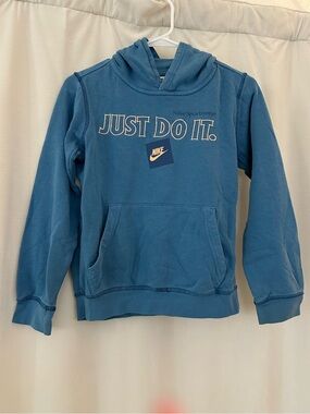 Nike Kids Blue 'Just Do It' Pullover Hoodie